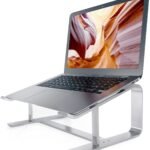 Laptop Stand, Computer Stand for Laptop, Aluminium Laptop Riser, Ergonomic Laptop Holder Compatible with MacBook Air Pro, Dell XPS, More 10-17 Inch Laptops Work from Home-Sliver